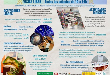 El Centro Interactivo de Ciencia de Llerena abre sus puertas los fines de semana con visitas libres